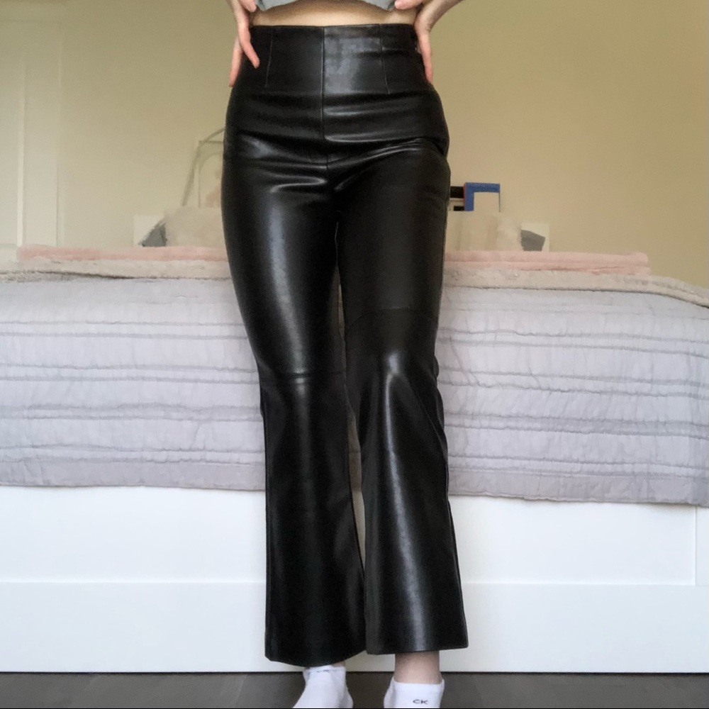 Aritzia Wilfred Vegan Leather Porto Pants